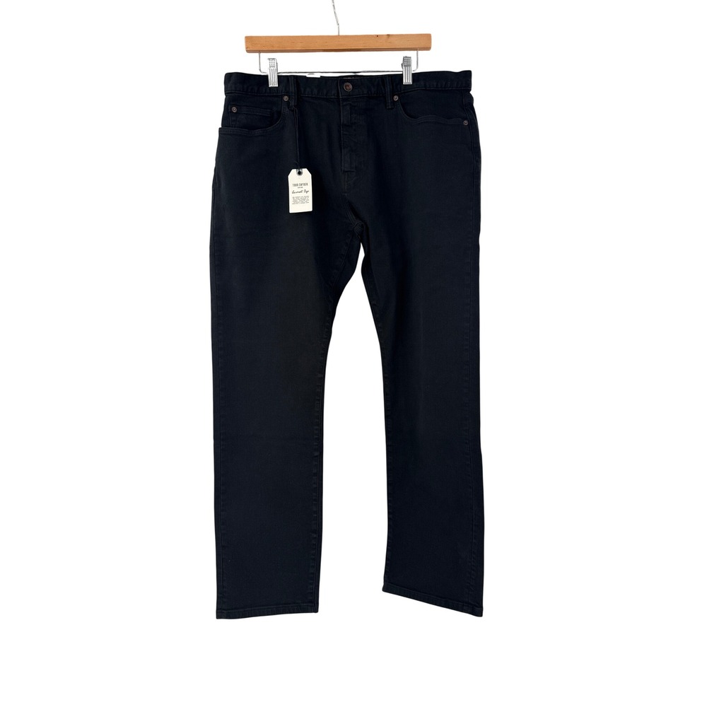 Todd Snyder Chino Pants Mens 36x32 Black Slim Fit Garment Dyed 5 Pocket Twill